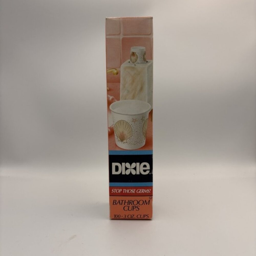 Dixie Cups 3 oz Bathroom Open Box 72 Count Shells Flowers Floral -2 Designs 1991